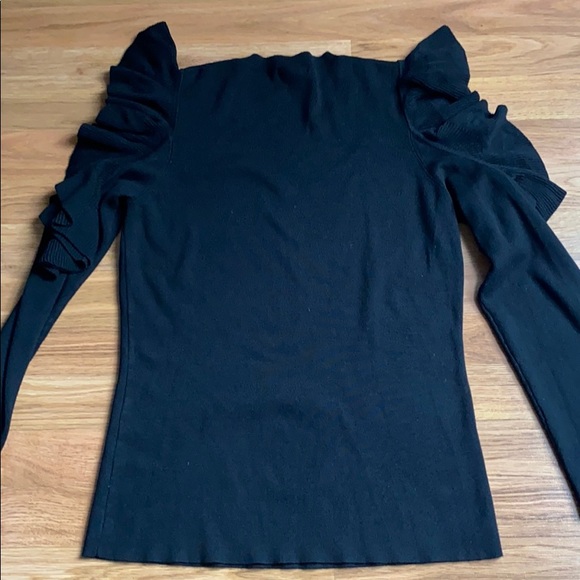 Max Studio women’s cold shoulder black sweater size L - Picture 7 of 9